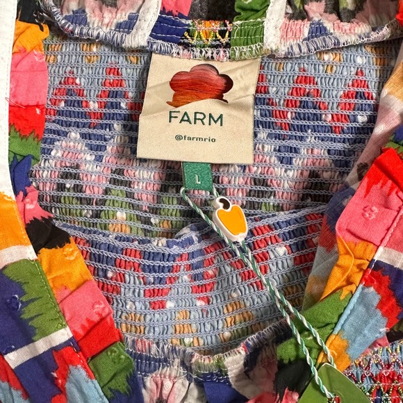 NWT FARM Rio Women's Large Colorful Forest Mini Dress - Picture 8 of 9